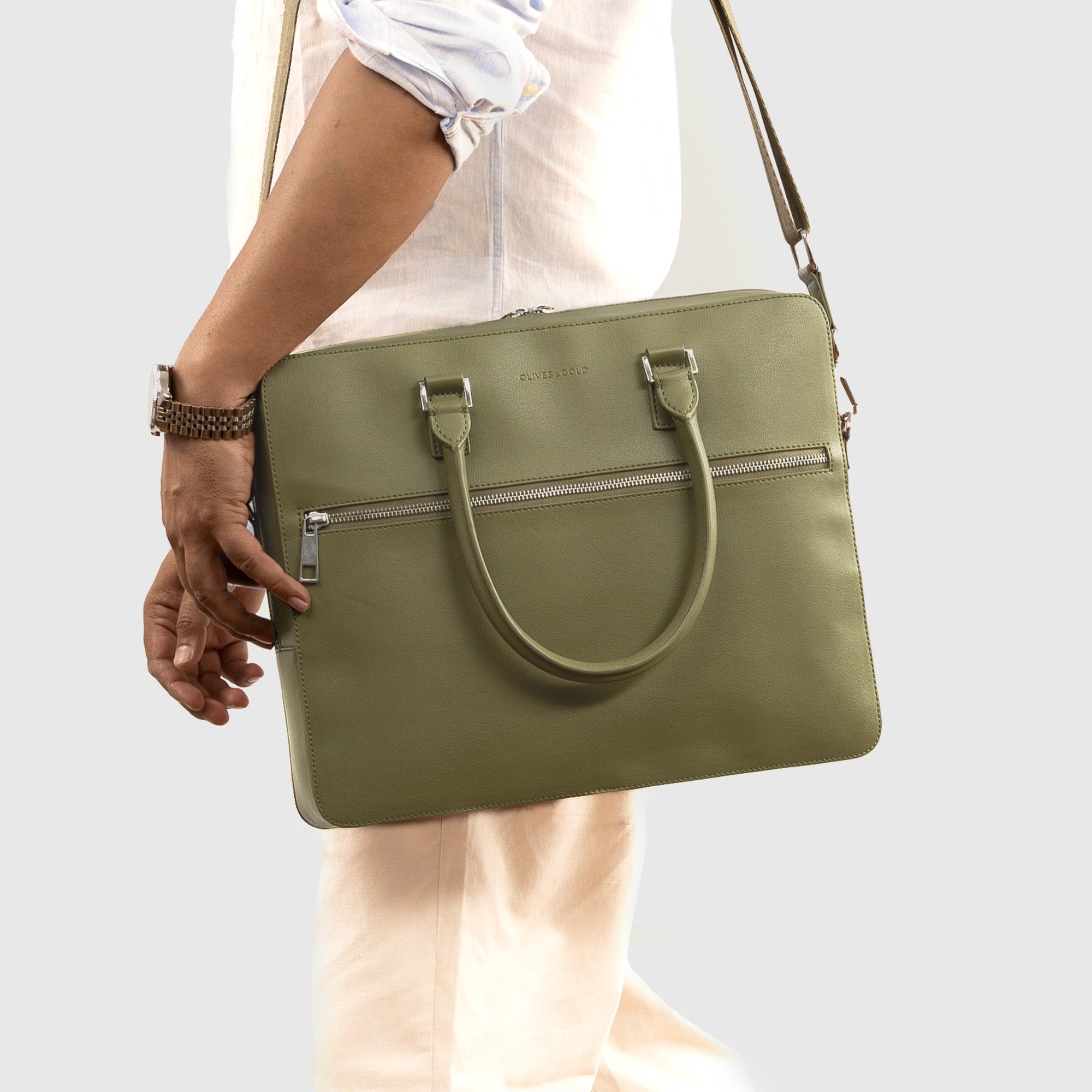 Olive green laptop bag online